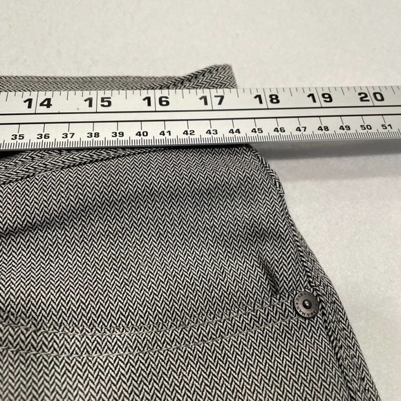 Zara Man Size 34 Flat Front Herringbone Trouser Pants Pocket Straight Leg Gray - Picture 5 of 11